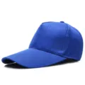 Gorra de béisbol azul real clásica para hombres y mujeres ajustable gorra de sol - 5 Paneles Azul Real (Hebilla de Plata)