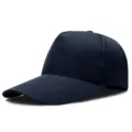 Clásica gorra de béisbol azul marino lisa para bordado o impresión de logotipos - 5 Paneles Azul Marino (Hebilla de Plata)