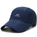Berretto sportivo blu scuro traspirante per la protezione solare estiva all'aperto - Taglia unica / Motivo a Linee (Tipo 2) / Blu Notte