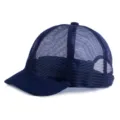 Cappellino da baseball traspirante in mesh blu navy con elegante visiera corta moderna - Taglia Unica (55-59cm) / Stile Interamente a Rete / Blu