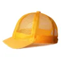 Cappellino da baseball estivo in rete gialla traspirante con visiera corta alla moda - Taglia Unica (55-59cm) / Stile Interamente a Rete / Giallo