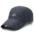Cappellino da baseball grigio scuro leggero e traspirante con stampa e logo SDSRUI bianco - Regolabile (56-60cm) / Motivo a Linee (Tipo 5) / Grigio scuro