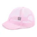 Cappellino trucker rosa in rete traspirante con visiera corta, protezione solare estiva - Taglia Unica (55-59cm) / Stile Interamente a Rete / Rosa