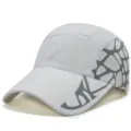 Cappellino da baseball bianco leggero e traspirante con stampa geometrica grigia - Taglia Unica (56-60cm) / modello 2 / Bianco