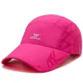 Cappellino da baseball sportivo magenta leggero e traspirante con stampa geometrica - Taglia Unica (56-60cm) / modello 2 / Rosso rosa