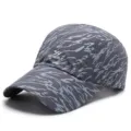 Cappellino da baseball sportivo leggero e traspirante con motivo mimetico grigio - Taglia Unica (56-60cm) / Modello 4 / Grigio scuro