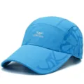 Cappellino da baseball sportivo azzurro traspirante professionale con logo SDSRUI - 56-60cm Circonferenza / Motivo Geometrico (Stile 2) / Blu lago