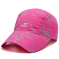 Cappellino da baseball sportivo rosa con stampa a linee geometriche argento per esterno - 56-60cm Circonferenza / Motivo Geometrico (Stile 3) / Rosso rosa