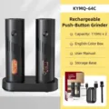 Wiederaufladbares elektrisches Salz- und Pfeffermühlen-Set mit USB-Ladestation und Reinigungsbürste - Doppeleinheit Mit Ladestation / Duo Mühle Set Mit Basis