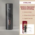 Batteriebetriebene elektrische Salz- und Pfeffermühle KYMQ-64B mit Tastendruck - Einzelner Knopf Batterietyp / 120ML