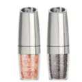 Set di macinapepe e macinasale elettrici in acciaio inox con contenitore trasparente - Set in Acciaio Inossidabile / Argento