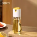 300ml glass oil sprayer for kitchen and air fryer in stylish yellow and white - 300ml 白色 (一支装)