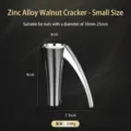 Small silver zinc alloy nutcracker tool suitable for nuts with 10mm-25mm diameter - Small Nut Cracker (Without Lid)