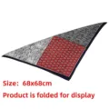 Rotes Paisley-Quadrat-Halstuch-Gürtelzubehör, 68x68cm gefaltet zur Ansicht - Stil B / 68x68cm