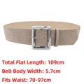 Vintage khaki wide suede-like belt for women waist slimming fashion accessory - Khaki