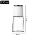 130ml manuelle Pfeffermühle und Salzmühle aus Glas Gewürzflasche Größe 13x6cm - 130ml / Weiß
