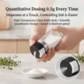 Quantitative glass seasoning bottle featuring a 0.5g precision dispensing mechanism - W-053