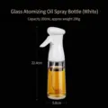Professional white glass atomizing oil sprayer bottle for kitchen with 200ml capacity - 200ml Glass Style / White