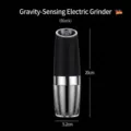 Macinapepe elettrico automatico con sensore di gravità, finitura nera, altezza 20cm - Macina Elettrica a Gravità / Nero
