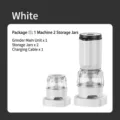 Set macina spezie elettrico bianco portatile con unità principale e due contenitori - Bianco (Host e Due Contenitori)