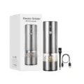 Set professionale macinapepe elettrico in acciaio inox con cavo USB e spazzolina - Macinino / 全钢色(6档粗细可调)