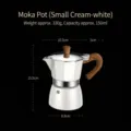 Italian Moka Pot espresso coffee maker in cream white small size 150ml capacity - Single Moka Pot / 150ML / Off White