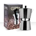 Professional stainless steel 12-cup octagonal Moka pot coffee maker with gift box - 45ml / 1 Cup / Silver