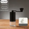 Molinillo de café manual negro profundo con muela cerámica y depósito de granos 20g - Negro