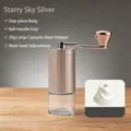 Molinillo de café manual Plata Estrellada con núcleo cerámico y capacidad de 20g ml - Plateado