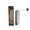 Molinillo de café manual de acero inoxidable portátil con caja de venta. - Acero inoxidable / Plateado