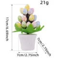 Colorful speckled Easter egg tree in white pot for festive desktop decoration, 17cm tall - Multicolor Speckled White Egg Style (AA2-49)