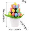 Colorful speckled Easter egg potted plant decoration with dimensions 17cm x 7cm - Gold Speckled Colorful Egg Style (AA2-51)