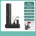 Automatic rechargeable electric wine opener gift set with charging base and accessory kit - Black ABS Rechargeable / Opener Aerator Base Stopper And Cutter