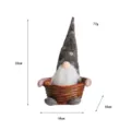 Bambola gnomo di Natale con cesto di caramelle intrecciato e cappello a fiocchi - Stile Cappello Grigio / Grigio