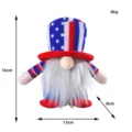 Gnomo patriótico del Día de la Independencia con gorro tejido y medidas 16x13x8cm - Estilo de Hombre
