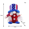 Gnomo de peluche del Día de la Independencia con gorro de punto y dimensiones - Estilo de Mujer