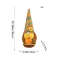 Autumn themed Thanksgiving gnome plush with pumpkin and sunflower details, 13 inch tall - Maple Leaf Hat Style / 34x16x14cm