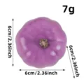 Small purple artificial foam pumpkin for Halloween decor, 6cm 2.36 inch size, 7g weight - S3-42 Purple Style
