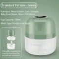 Mini hachoir électrique vert 100ml avec double lame et cloison de séparation - Vert Herbe 100ML