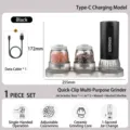 Rechargeable electric salt and pepper grinder set with adjustable ceramic core - Multifunctional Black (KDL-585)