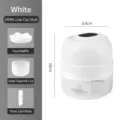 Mini hachoir à ail électrique automatique 100ml version blanche avec dimensions - 100ml / Blanc 100ML