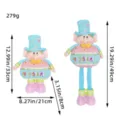 Cute retractable Christmas elf doll decoration in pink and blue, 33cm to 49cm height - Standing Top Hat Telescopic Style
