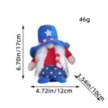 Patriotic American Independence Day gnome plush with stars and stripes design 17cm tall - American Gnome Blue Hat (C1-3)