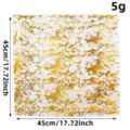 Decorative square gold foil mesh fabric for party tablecloth decoration 45x45cm - Rectangular Placemat / 1 Piece/Pack / Gold