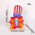 Patriotic Independence Day gnome plush doll decoration with dimensions 7.09x5.91 inches - Independence Day Short Leg Light Female (C1-12)