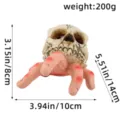 Ornement en résine crâne et main d'Halloween avec poids de 200g et dimensions - Ornement Crâne Coquillage Main de Fantôme