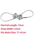 Silver elastic metal spring belt with interlocking flower buckle for women - Style B 5-Petal Flower / Silver