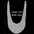 Chal decorativo de encaje francés blanco para mujer, tamaño 72 cm x 39 cm, elegante - 72x39cm / Blanco Estilo A