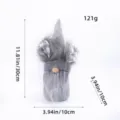 Grey Easter bunny gnome plush decoration with dimensions 30x10cm and 121g weight information - Plaid Rabbit (D1-15) / 30cm / Gray