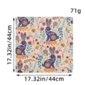 Decorative Easter bunny floral throw cushion cover 44x44cm 17.32in square pillowcase - Blue Bunny Style (N3-1) / 44x44cm / Blue